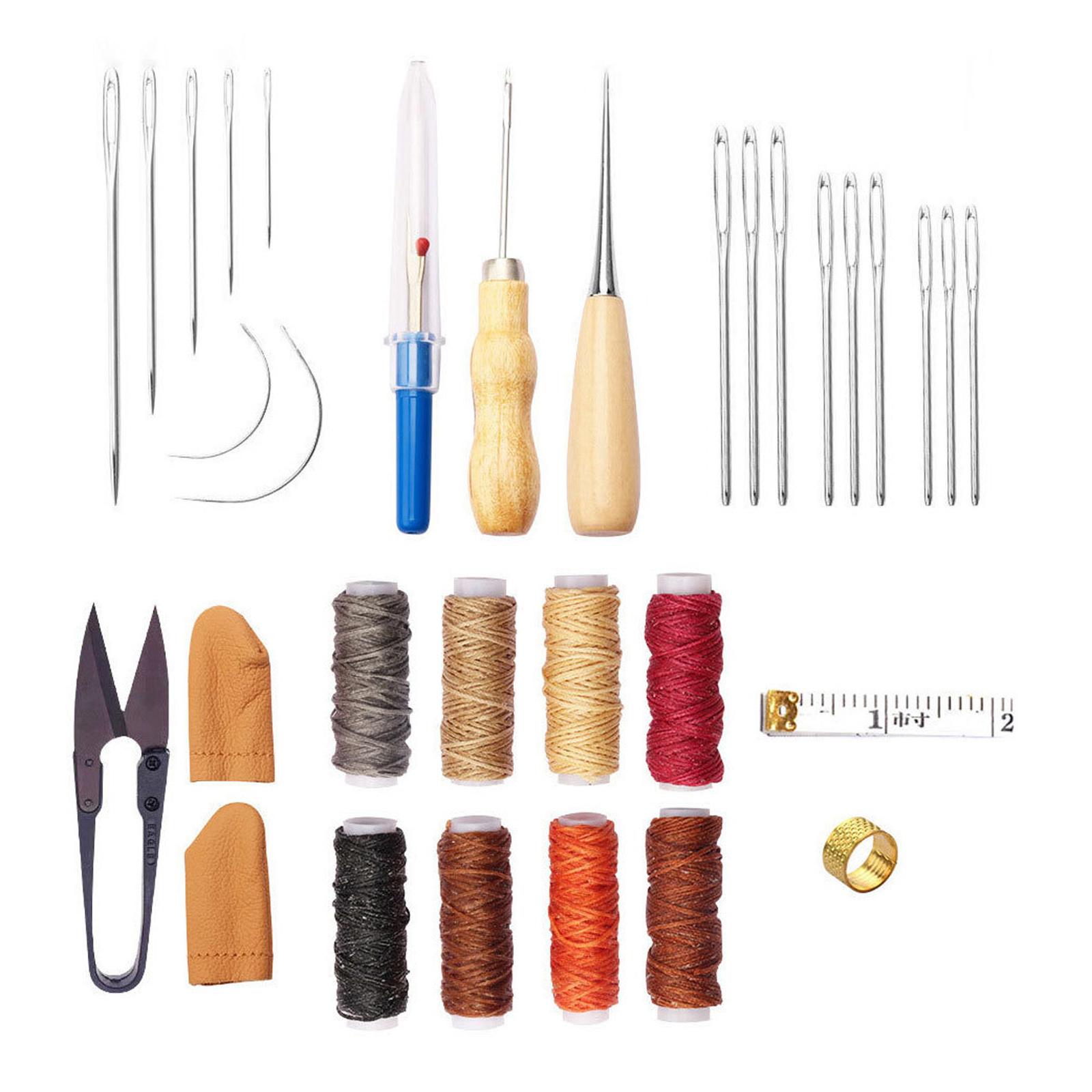 Beginner Leatherwork Kit - ชุดเครื่องมือหนัง 32 ชิ้น ชุดอุปกรณ์งานหนังสำหรับเย็บ ซ่อมแซม และทำงานหนัง
