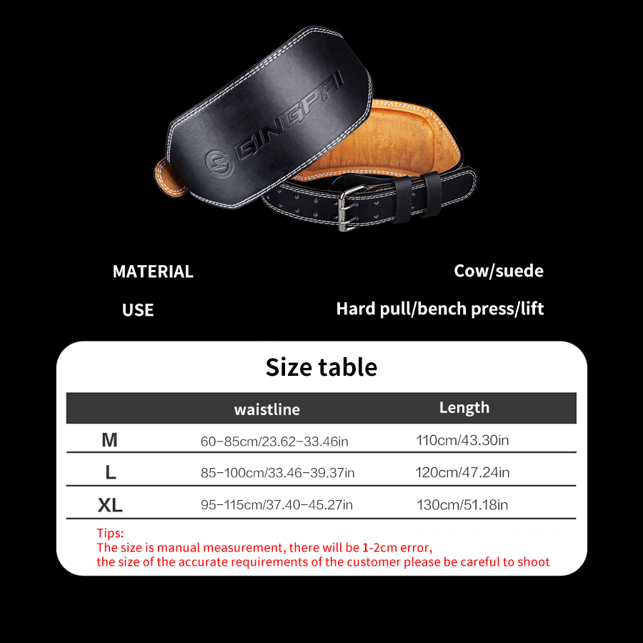 เข็มขัดยกน้ําหนักความกว้าง 15  - Leather Workout Belt บทวิจารณ์และราคา
