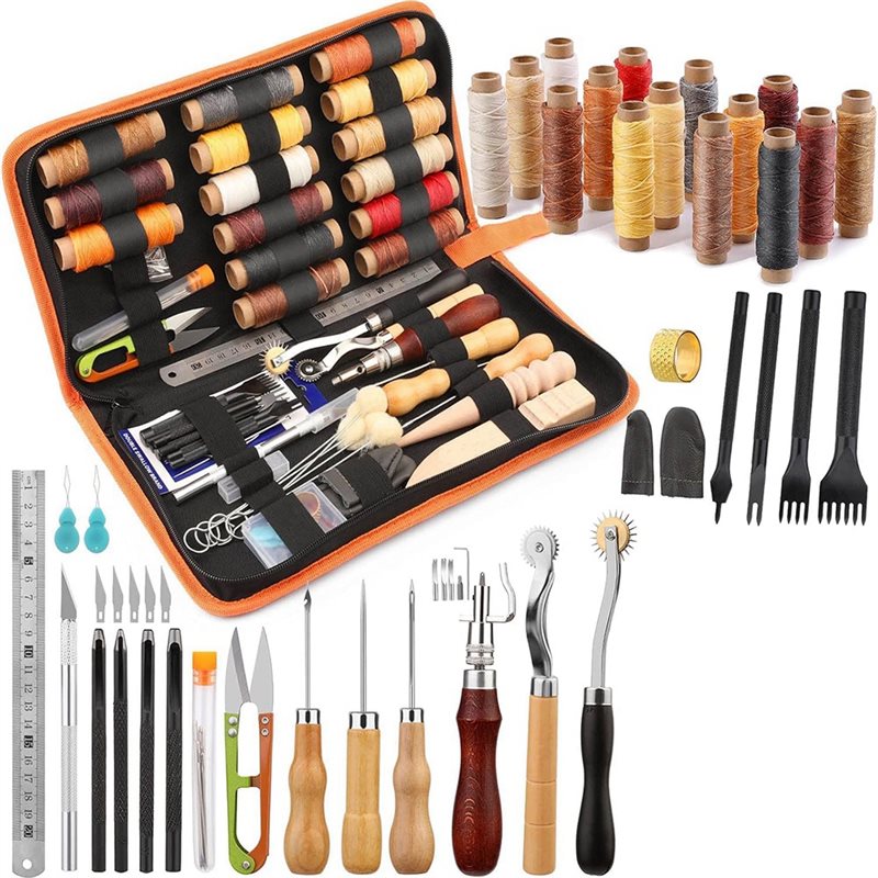 ชุดเครื่องมือทำงานหนัง AB08 66 - Beginner Leatherwork Kit บทวิจารณ์และราคา