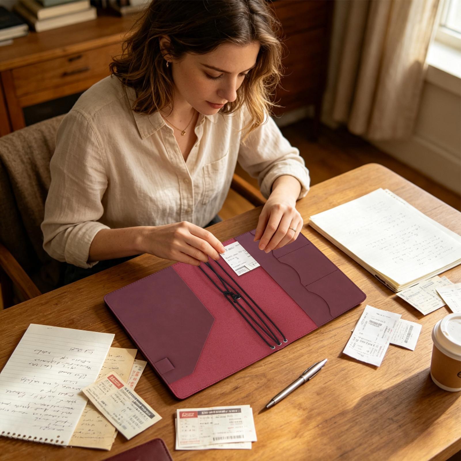 ปกสมุดบันทึก A5 หนัง PU วินเทจ - Leather Work Notebook บทวิจารณ์และราคา
